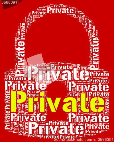 Image of Private Lock Shows Confidentially Words And Word