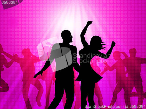 Image of Disco Dancing Means Parties Celebrations And Fun