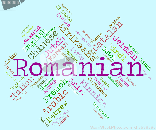 Image of Romanian Language Shows Translate Word And Text