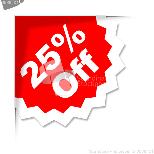 Image of Twenty Five Percent Means Offer Savings And Promotional