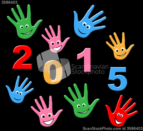 Image of New Year Means Two Thousand Fifteen And Annual