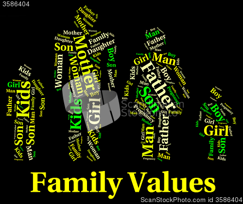 Image of Family Values Shows Blood Relation And Ethics