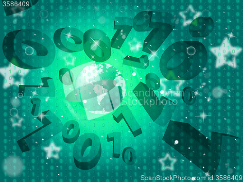 Image of Zero One Background Means Programming Communications And Compute