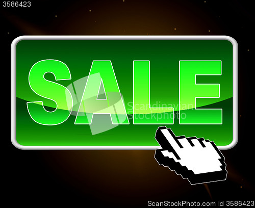 Image of Sale Button Indicates World Wide Web And Merchandise