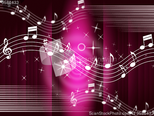 Image of Purple Music Background Means Melody And Tune\r