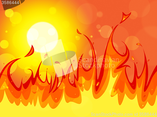 Image of Fire Copyspace Represents Backgrounds Blaze And Solar