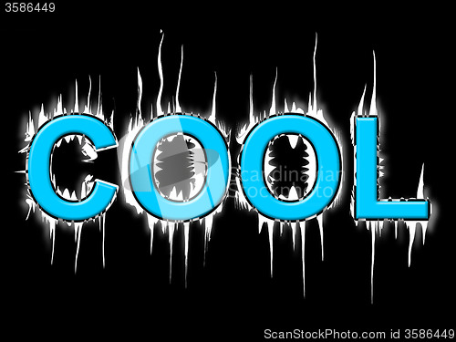 Image of Cool Word Means Coldness Frost And Frosty