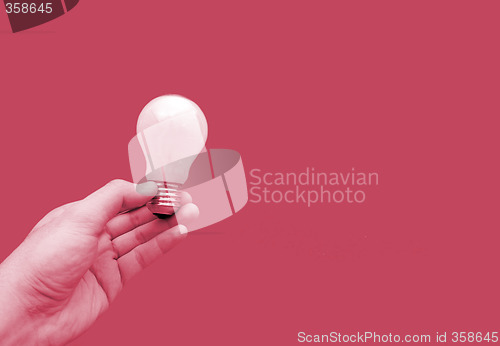 Image of Background with lit lightbulb