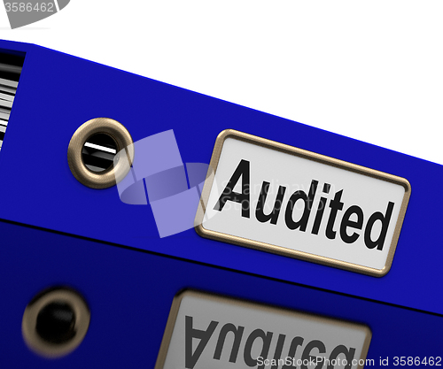 Image of Audited Audit Indicates Auditor Verification And Binder