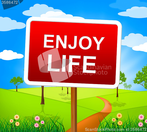 Image of Enjoy Life Indicates Jubilant Fun And Happiness