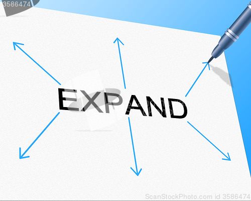 Image of Big Expand Represents Increase In Size And Enlarge