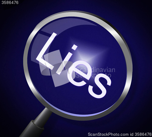 Image of Lies Magnifier Represents No Lying And Correct