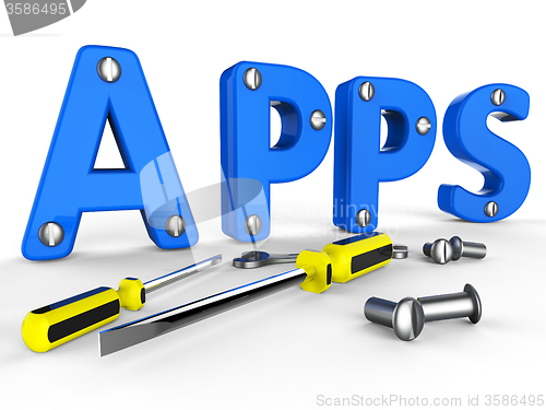 Image of Apps Software Shows Programs Program And Internet
