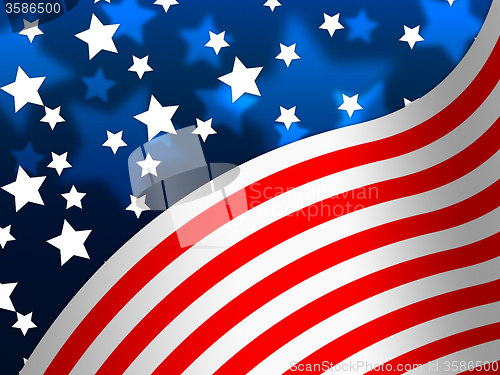 Image of American Flag Banner Means States America And Stars\r