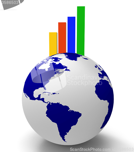 Image of Increase Graph Worldwide Shows Infochart Globalization And Grow