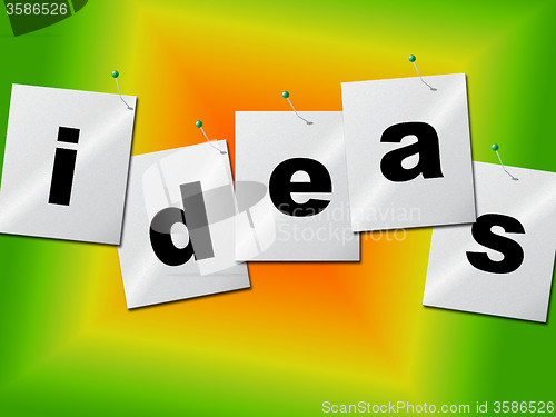 Image of Word Ideas Represents Create Inventions And Creativity