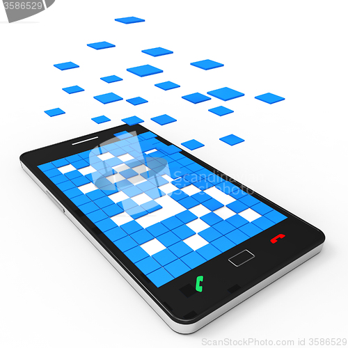 Image of Phone Network Shows Application Software And Communicate