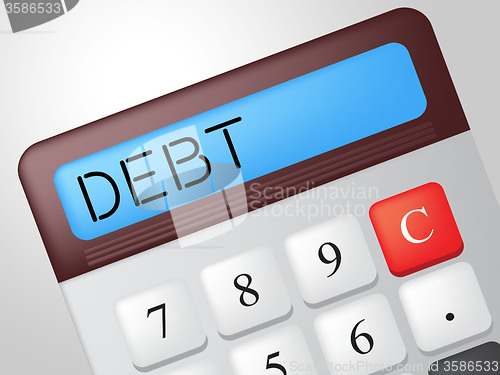 Image of Debt Calculator Indicates Financial Obligation And Calculation