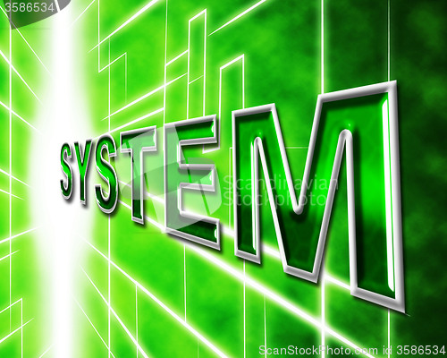 Image of System Technology Represents High-Tech Systems And Digital