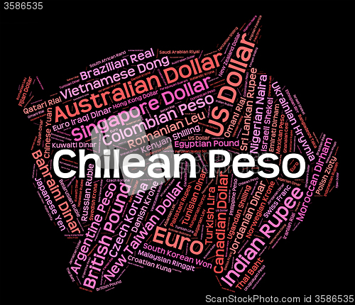 Image of Chilean Peso Means Foreign Currency And Currencies