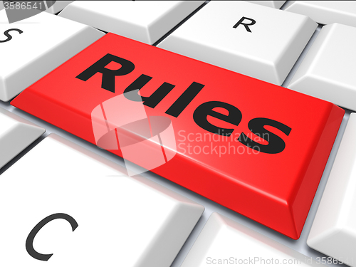 Image of Rules Online Means World Wide Web And Guidance