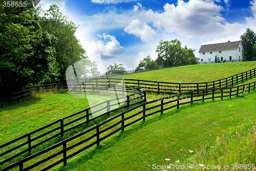 Image of Rural landscape farmhouse