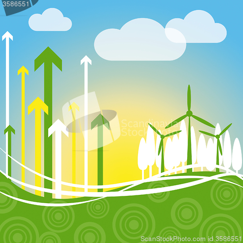 Image of Wind Power Indicates Renewable Resource And Environment