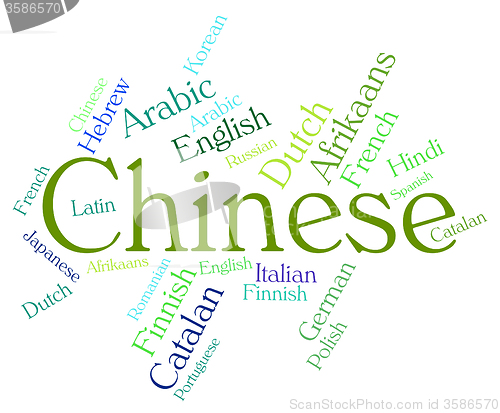 Image of Chinese Language Means Text Communication And Languages