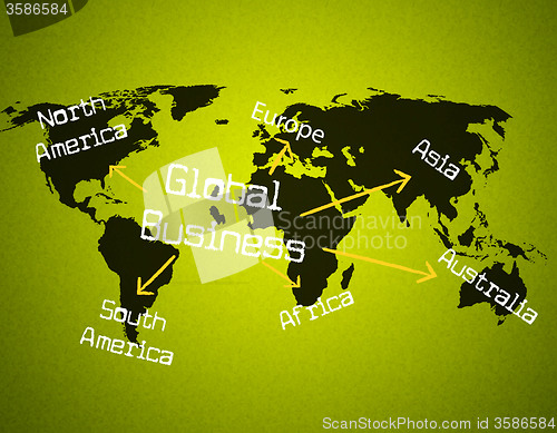 Image of Global Business Represents Globalize Commercial And Globalisation
