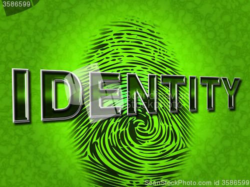 Image of Identity Fingerprint Represents Log Ins And Brand