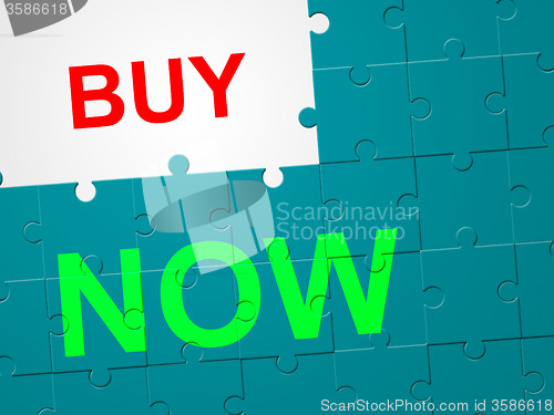 Image of Buy Now Indicates At This Time And Bought