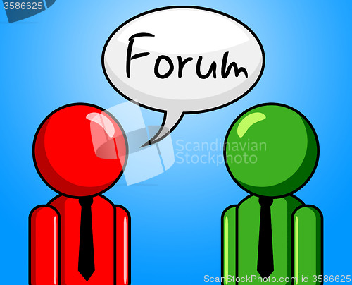 Image of Online Forum Represents Social Media And Communication