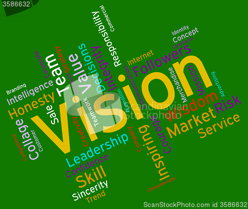 Image of Vision Word Shows Future Goal And Aspire