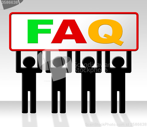 Image of Frequently Asked Questions Shows Asking Info And Faq