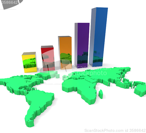 Image of World Wide Growth Means Up Development And Rise