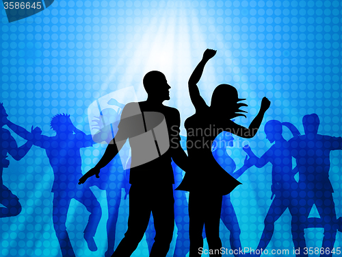 Image of Disco Party Represents Dance Celebration And Joy