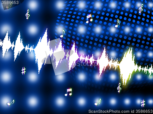 Image of Sound Wave Shows Backgrounds Music And Soundtrack