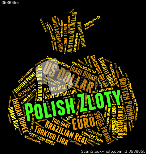 Image of Polish Zloty Means Forex Trading And Currencies