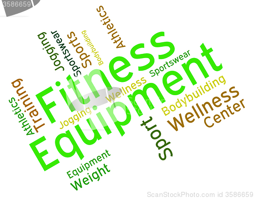 Image of Fitness Equipment Indicates Equipments Words And Text