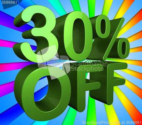 Image of Thirty Percent Off Indicates Cheap Sales And Save