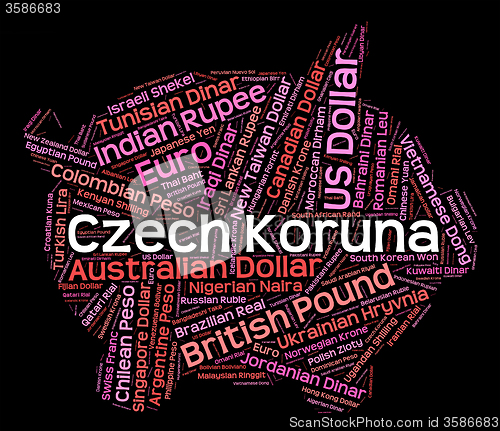 Image of Czech Koruna Represents Forex Trading And Czk