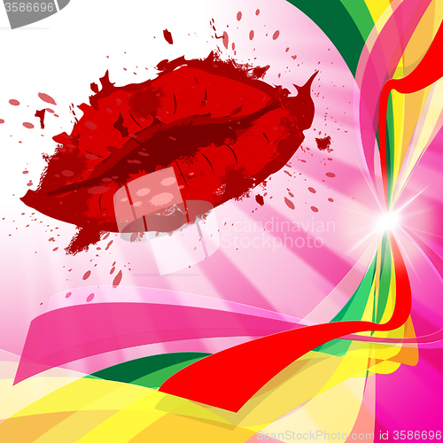 Image of Beauty Lips Represents Make Up And Beautiful