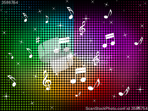 Image of Music Color Background Means Jazz Classical And Notes\r