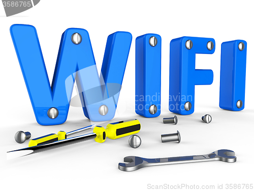 Image of Wifi Tools Represents World Wide Web And Access