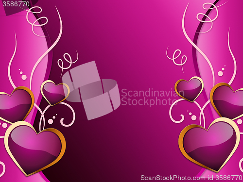 Image of Hearts Background Means Romance  Attraction And Wedding\r