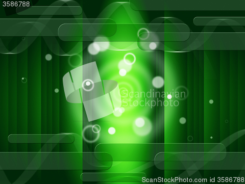 Image of Green Circles Background Means Bright And Oblongs\r