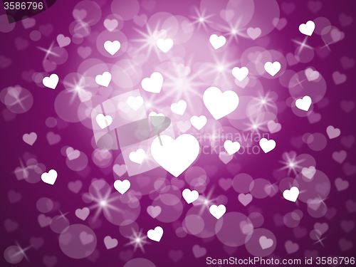 Image of Heart Background Shows Valentines Day And Abstract