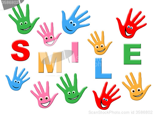Image of Joy Smile Indicates Drawing Child And Colorful