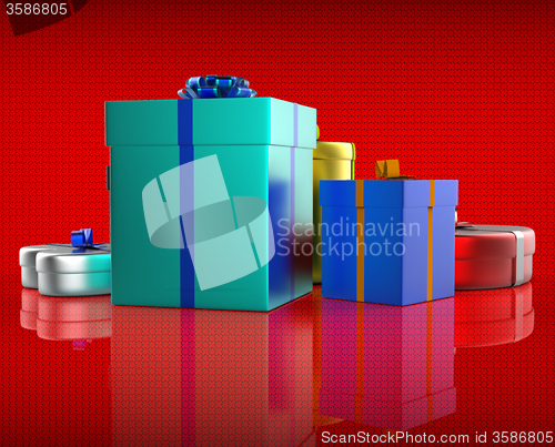 Image of Celebration Giftbox Indicates Joy Giftboxes And Occasion