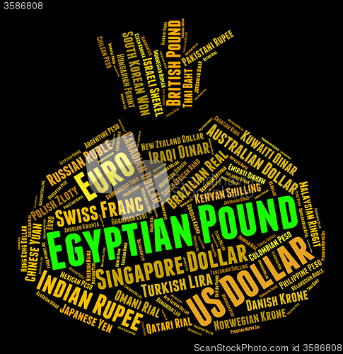 Image of Egyptian Pound Indicates Foreign Exchange And Coin